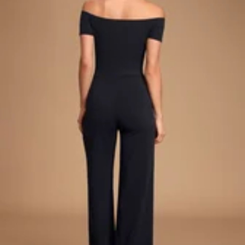NWT Karen Kane Shirred Off Shoulder Jumpsuit - Picture 4 of 8